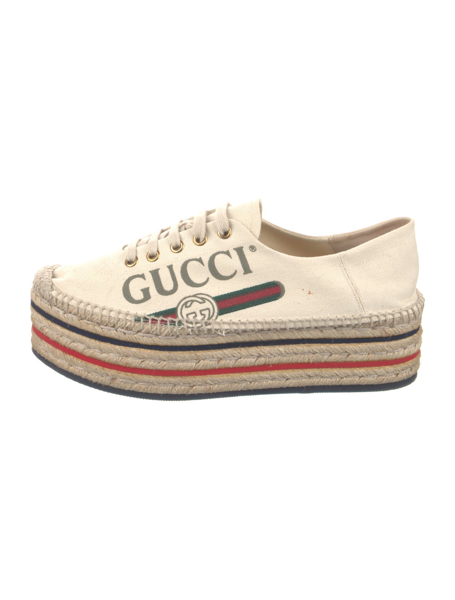 Gucci Web Accent Canvas Espadrille Sneakers